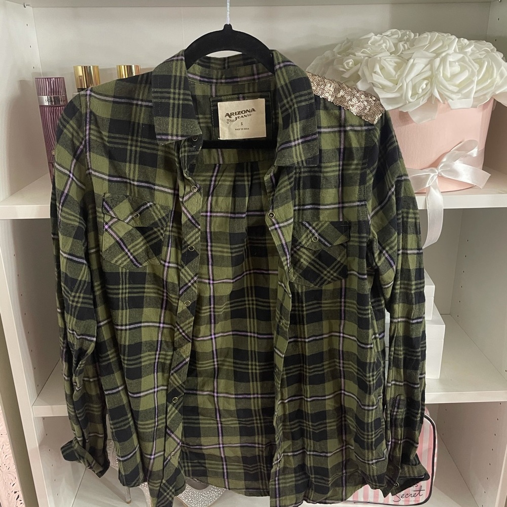 Green Sequined Flannel